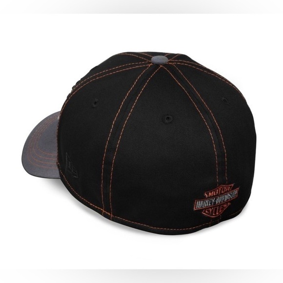 New Harley Davidson Colorblocked Fitted 39THIRTY Basbeall Hat medium large - Picture 2 of 7